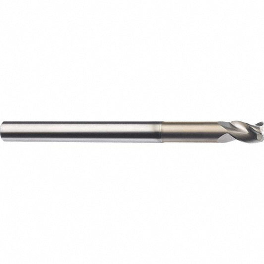 Kyocera SGS Precision Tools 35675 Corner Radius End Mill 3/8" Dia, 1/2" LOC, 0.01" Radius, 3 Flutes, Solid Carbide
