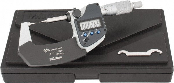 Mitutoyo 342-351-32 1 Inch, 32mm Throat Depth, Ratchet Stop, Electronic Point Micrometer