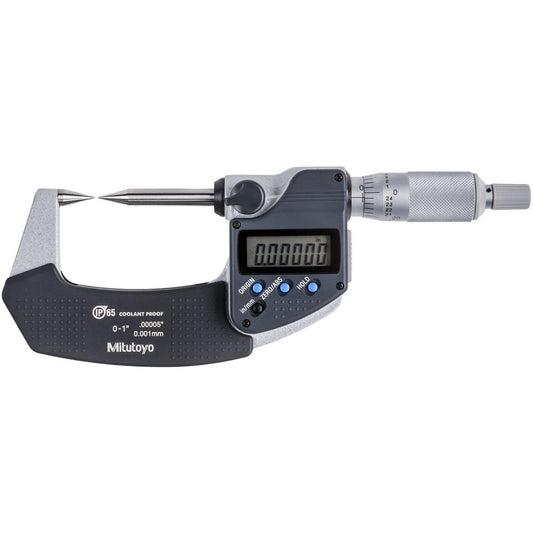 Mitutoyo 342-361-30 1 Inch, 32mm Throat Depth, Ratchet Stop, Electronic Point Micrometer