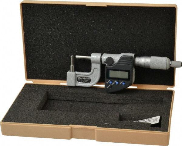 Mitutoyo 395-363-32 0 to 1 Inch Measurement Range, Sphere Anvil, Ratchet Stop Thimble, Electronic Tube Micrometer
