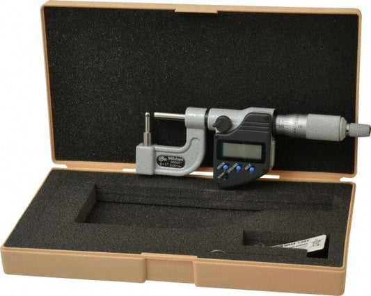 Mitutoyo 395-363-32 0 to 1 Inch Measurement Range, Sphere Anvil, Ratchet Stop Thimble, Electronic Tube Micrometer