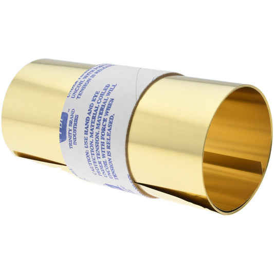 Trinity Brand Industries M-BBN-5 Shim Stock 0.005'' Thick, 100'' Long, 6" Wide, 260 Alloy Brass