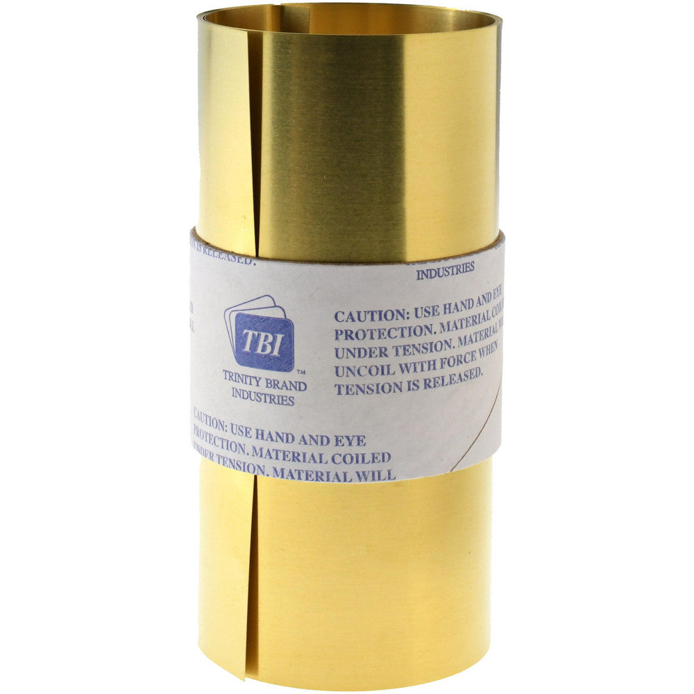 Trinity Brand Industries M-BBN-6 Shim Stock 0.006'' Thick, 100'' Long, 6" Wide, 260 Alloy Brass