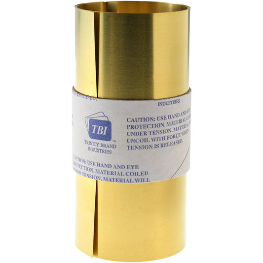 Trinity Brand Industries M-BBN-6 Shim Stock 0.006'' Thick, 100'' Long, 6" Wide, 260 Alloy Brass