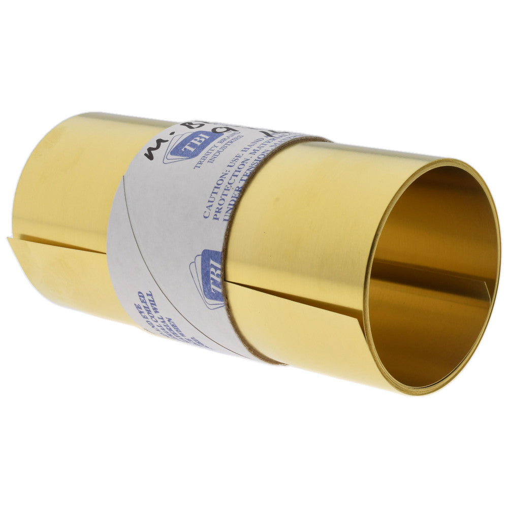 Trinity Brand Industries M-BBN-8 Shim Stock 0.008'' Thick, 100'' Long, 6" Wide, 260 Alloy Brass