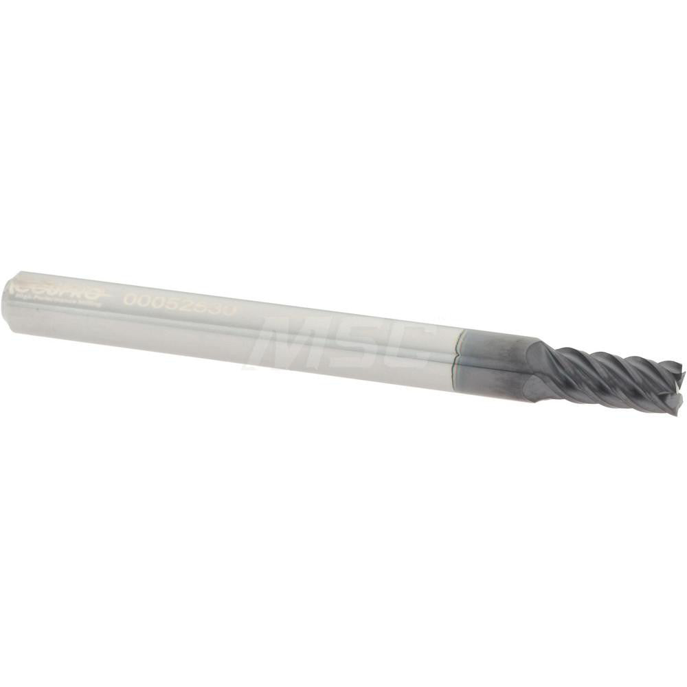 Accupro 95168303 Square End Mill  0.1563" Dia, 0.3125" LOC, 0.1875" Shank Dia, 2" OAL, 5 Flutes, Solid Carbide