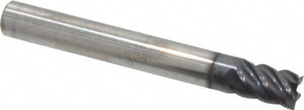 Accupro 95168291 Square End Mill 1/4" Dia, 3/8" LOC, 5 Flutes, Solid Carbide