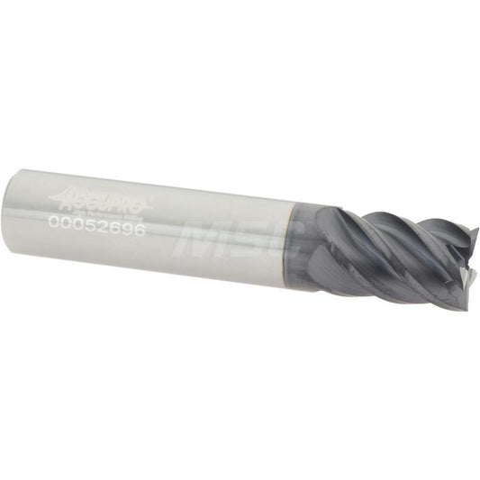Accupro 95168260 Square End Mill 3/8" Dia, 1/2" LOC, 5 Flutes, Solid Carbide