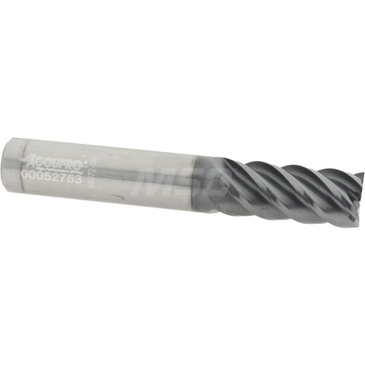 Accupro 95168677 Square End Mill 7/16" Dia, 1" LOC, 5 Flutes, Solid Carbide