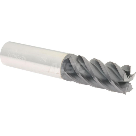 Accupro 00052878 Square End Mill 3/4'' Dia, 1-5/8'' LOC, 3/4'' Shank Dia, 4'' OAL, 5 Flutes, Solid Carbide