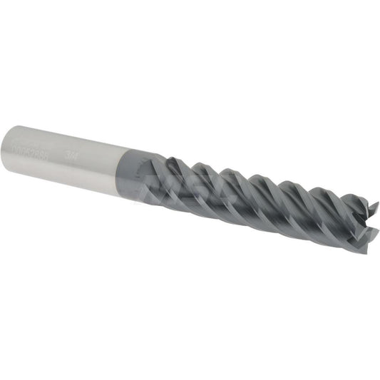 Accupro 00052886 Square End Mill 3/4'' Dia, 3-1/4'' LOC, 3/4'' Shank Dia, 6'' OAL, 5 Flutes, Solid Carbide