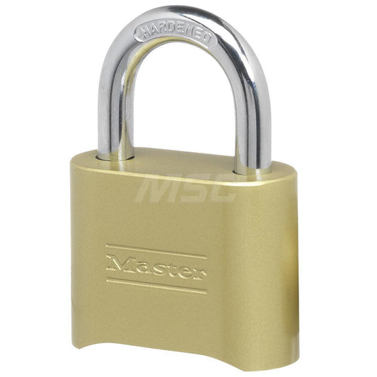 Master Lock 175 Combination Lock Brass & Steel, 2" Wide