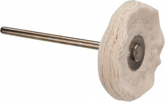 Spartan Felt 0160261 Mounted Polishing Buffing Wheel 1" Dia, 3/8" Thick, 3/32" Shank Dia