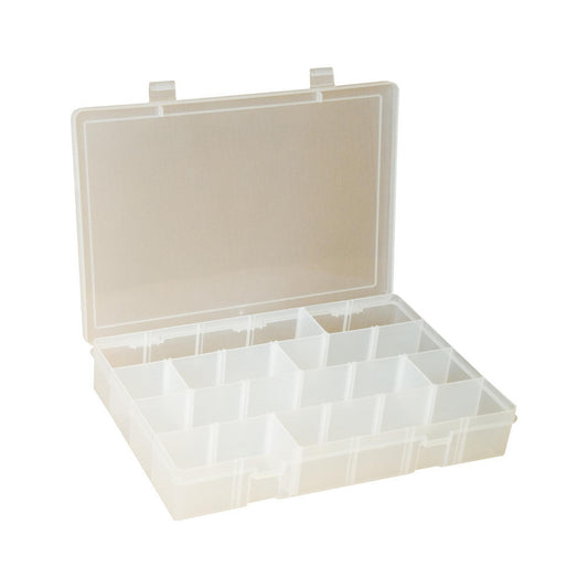 Durham LPADJ-CLEAR Adjustable Compartment Clear Small Parts Compartment Box