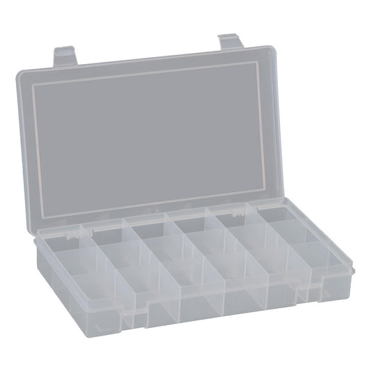 Durham SP18-CLEAR 18 Compartment Clear Small Parts Compartment Box