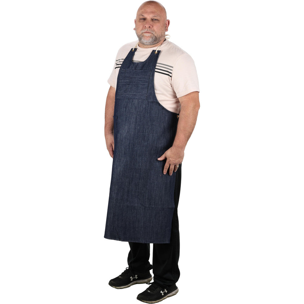 PRO-SAFE PS-STC-01 Disposable Bib Apron Denim Blue