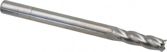 Kyocera SGS Precision Tools 35477 Square End Mill 1/8" Dia, 7/16" LOC, 4 Flute, Solid Carbide