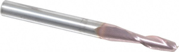 Kyocera SGS Precision Tools 35303 Square End Mill 5/32'' Dia, 9/16'' LOC, 3/16'' Shank Dia, 2'' OAL, 2 Flutes, Solid Carbide