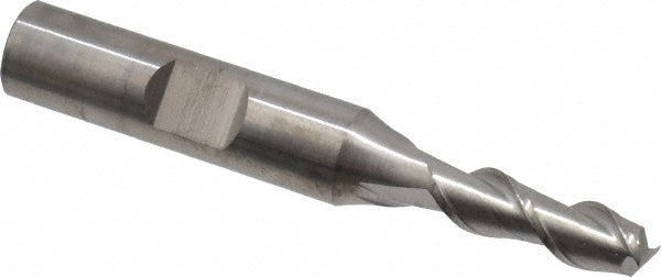 Kyocera SGS Precision Tools 34501 Square End Mill 1/4'' Dia, 3/4'' LOC, 3/8'' Shank Dia, 2-7/16'' OAL, 2 Flutes, Solid Carbide