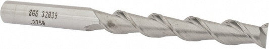 Kyocera SGS Precision Tools 32039 Square End Mill 3/8" Dia, 2-1/2" LOC, 2 Flute, Solid Carbide