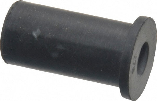 RivetKing /JF-6250/P25 1/4-20, 0.635" Dia x 0.051" Thick Flange, Rubber Insulated Rivet Nut