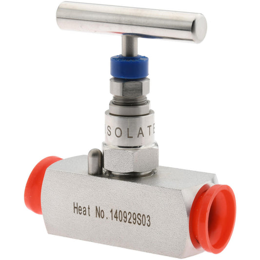 Value Collection NVA3021 Needle Valve Straight, 1/2" Pipe, Stainless Steel Body