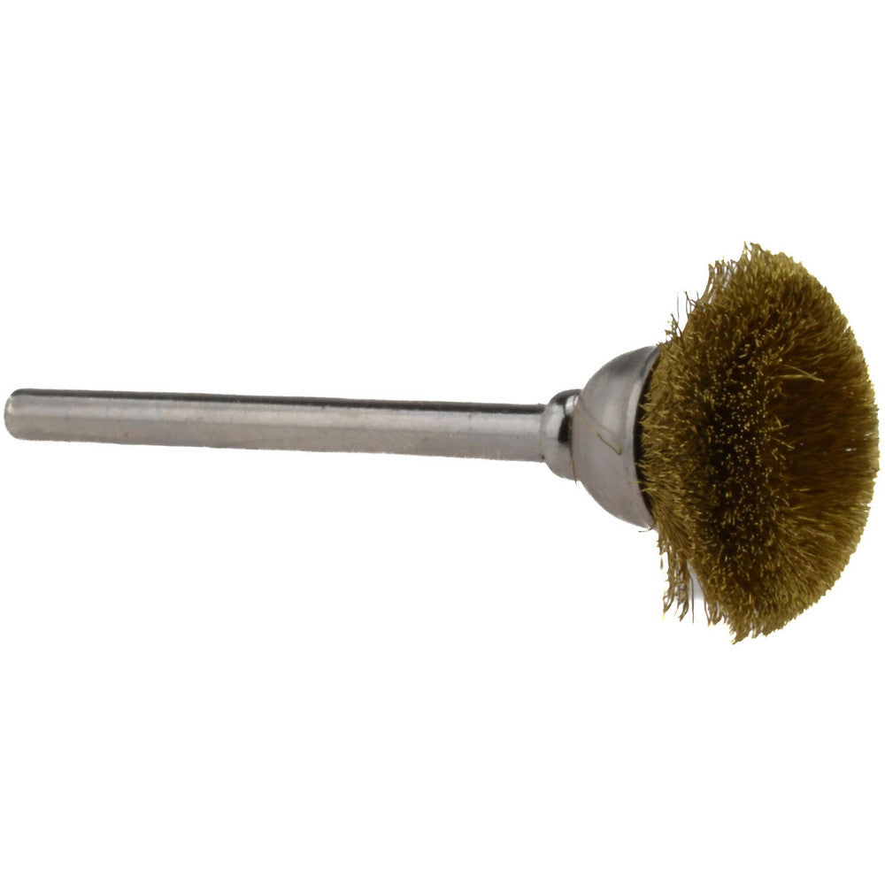 Osborn 0007575900 Cup Brush 9/16" Dia, 0.003" Wire Dia, Brass, Straight