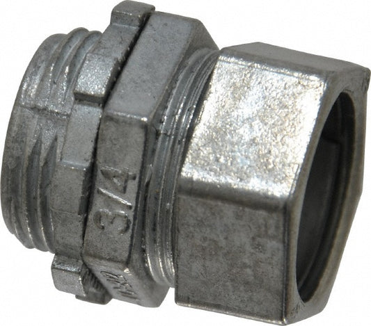 Thomas & Betts TC212SC Conduit Connector For EMT, Die Cast Zinc, 3/4" Trade Size