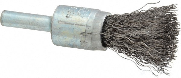 Osborn 0003070100 End Brushes 1/2" Dia, Steel, Crimped Wire