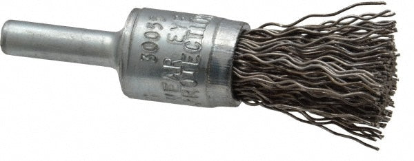 Osborn 0003070200 End Brushes 1/2" Dia, Steel, Crimped Wire