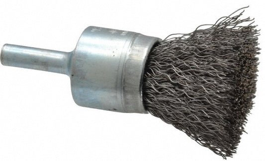 Osborn 0003070400 End Brushes 3/4" Dia, Steel, Crimped Wire