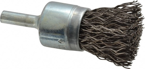 Osborn 0003070500 End Brushes 3/4" Dia, Steel, Crimped Wire