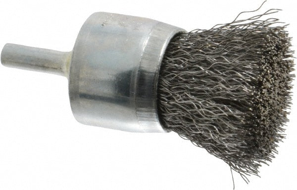 Osborn 0003070700 End Brushes 1" Dia, Steel, Crimped Wire