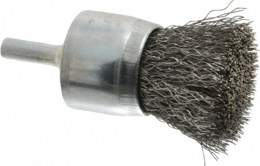 Osborn 0003070700 End Brushes 1" Dia, Steel, Crimped Wire