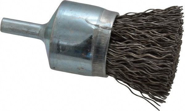 Osborn 0003070800 End Brushes 1" Dia, Steel, Crimped Wire