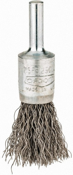 Osborn 0003071400 End Brushes 1/2" Dia, Steel, Crimped Wire