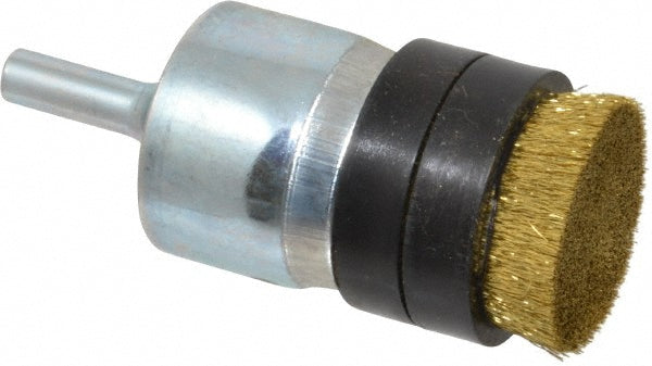 Osborn 0003072200 End Brushes 1" Dia, Brass, Crimped Wire