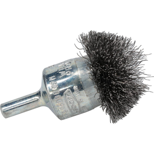 Osborn 0003072400 End Brushes 1-1/2" Dia, Steel, Crimped Wire