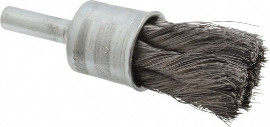 Osborn 0003073300 End Brushes 1/2" Dia, Steel, Knotted Wire