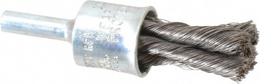 Osborn 0003073400 End Brushes 1/2" Dia, Steel, Knotted Wire