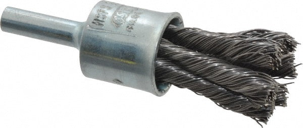 Osborn 0003073500 End Brushes 1/2" Dia, Steel, Knotted Wire