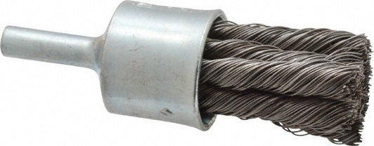 Osborn 0003073700 End Brushes 3/4" Dia, Steel, Knotted Wire