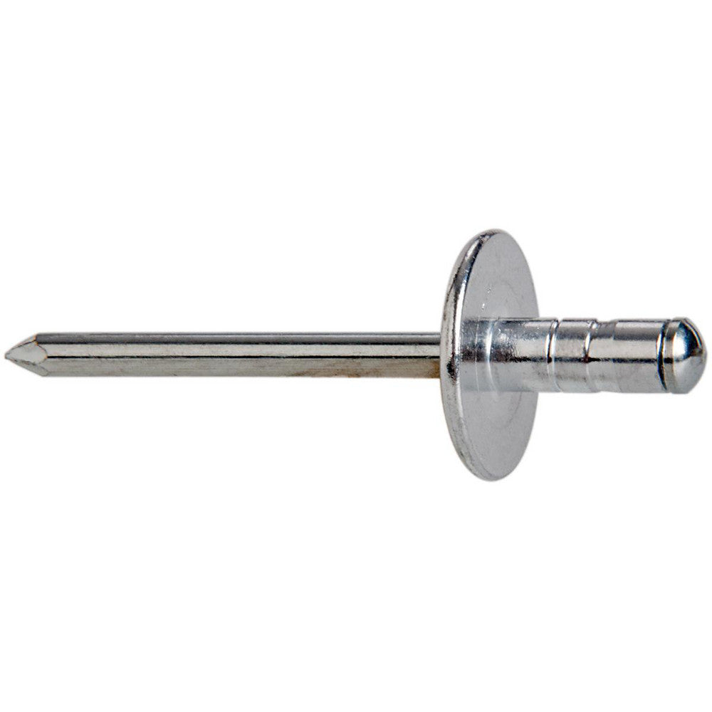 RivetKing ABS62-64LRTP250 Blind Rivet Size 62-64, Large Flange Head, Aluminum Body, Steel Mandrel