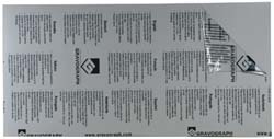 Gravotech 29584Q 24 Inch Long x 12 Inch High, Plastic Engraving Stock