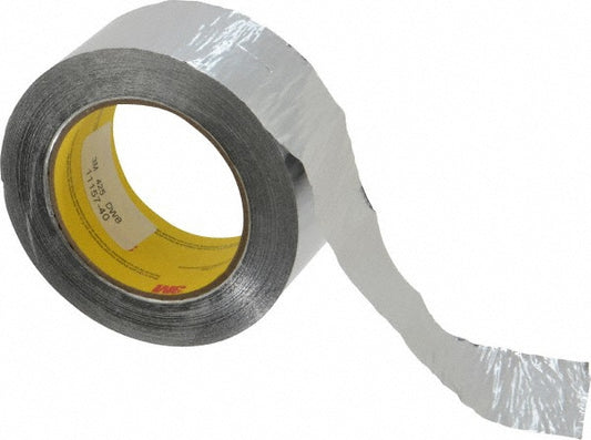 3M 7100053630 Silver Aluminum Foil Tape 2" Wide, 4.6 mil Thick
