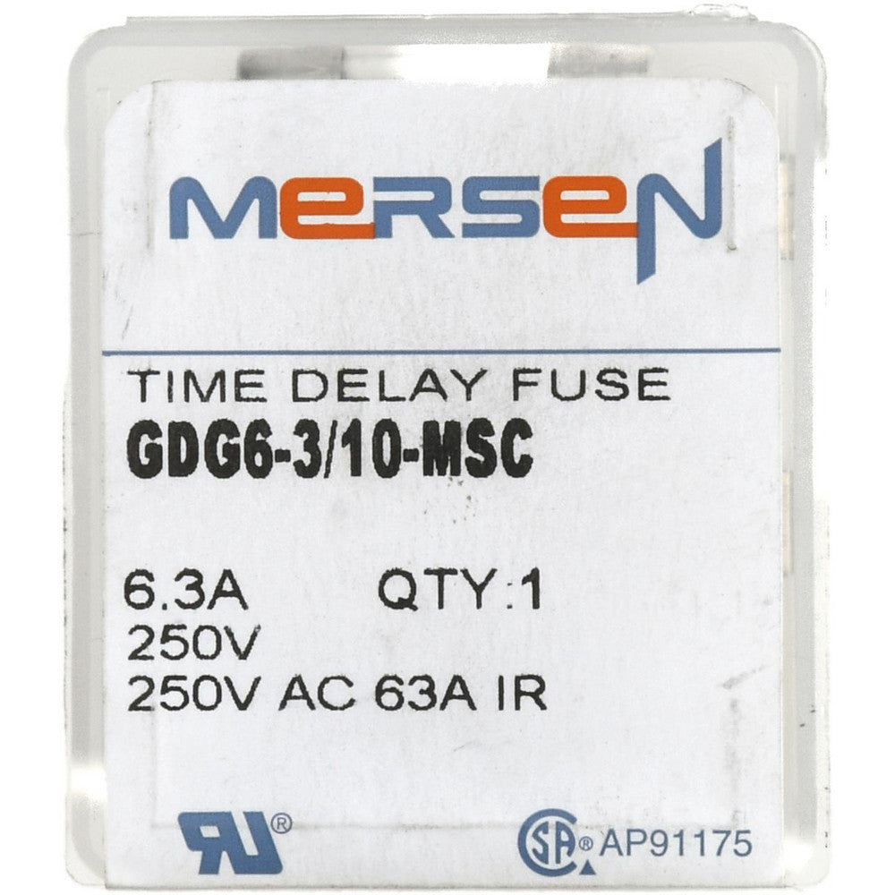 Ferraz Shawmut GDG6-3/10-MSC Cylindrical Time Delay Fuse 6.3 A, 20 mm OAL, 5 mm Dia