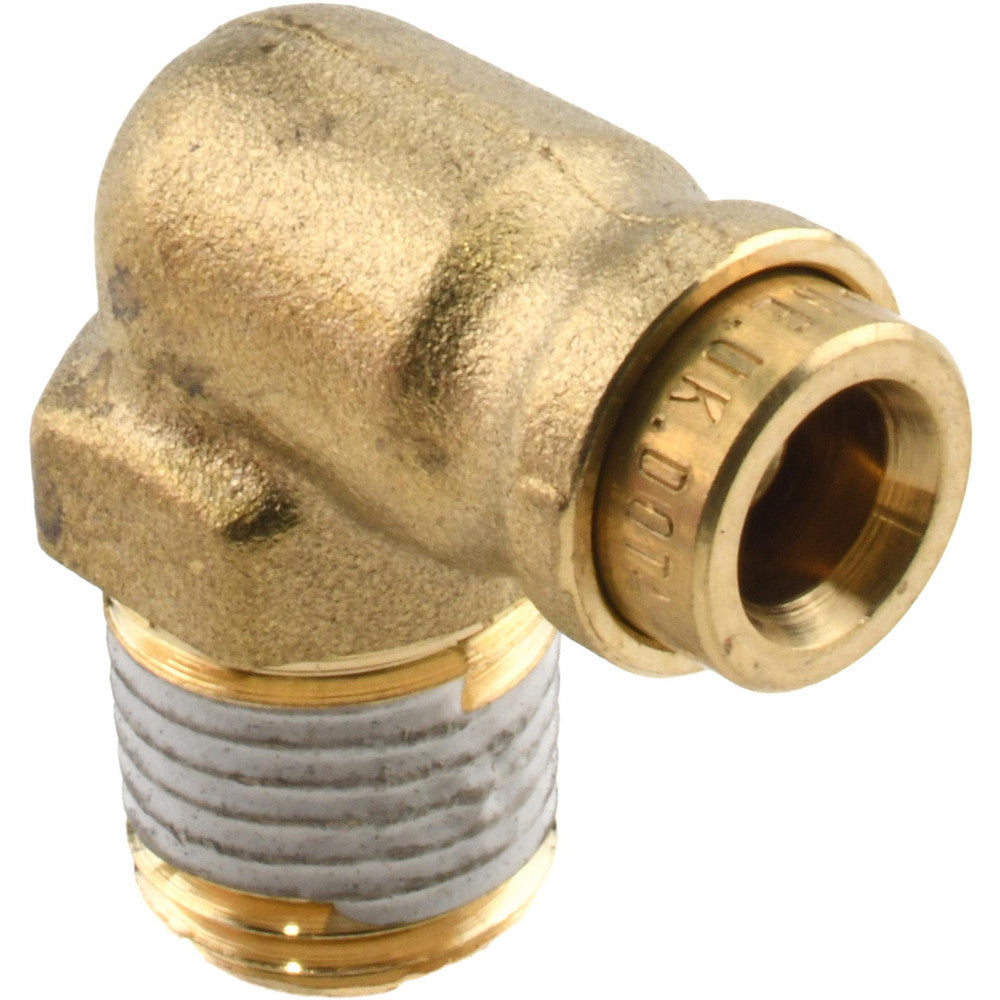 Norgren 95433110M Push-To-Connect Tube to Male & Tube to Male NPT Tube Fitting Male Elbow, 1/4" Thread, 1/4" OD