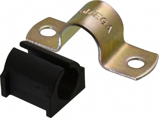 ZSI 008M011 1/2" Tube, Steel, Zinc Plated Tube Strap with Cushion