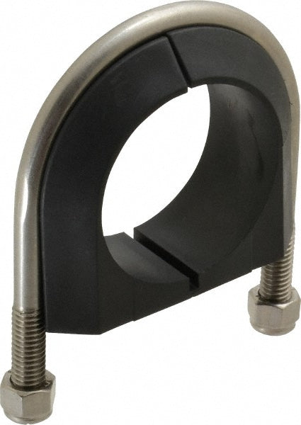 ZSI UB2PA6 U-Bolt Clamp with Cushion 2" Pipe, 316 Stainless Steel