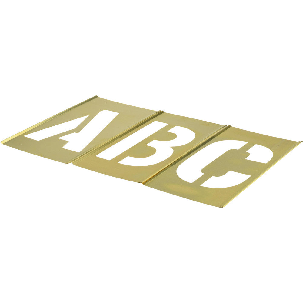 C.H. Hanson 10034 33 Piece, 4 Inch Character Size, Brass Stencil